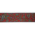 Jacquard Ribbon 1" Red Turquoise Paisley - 10 Yards