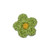 Crochet Flower Appliques 1 1/4" Green - 12 Pack