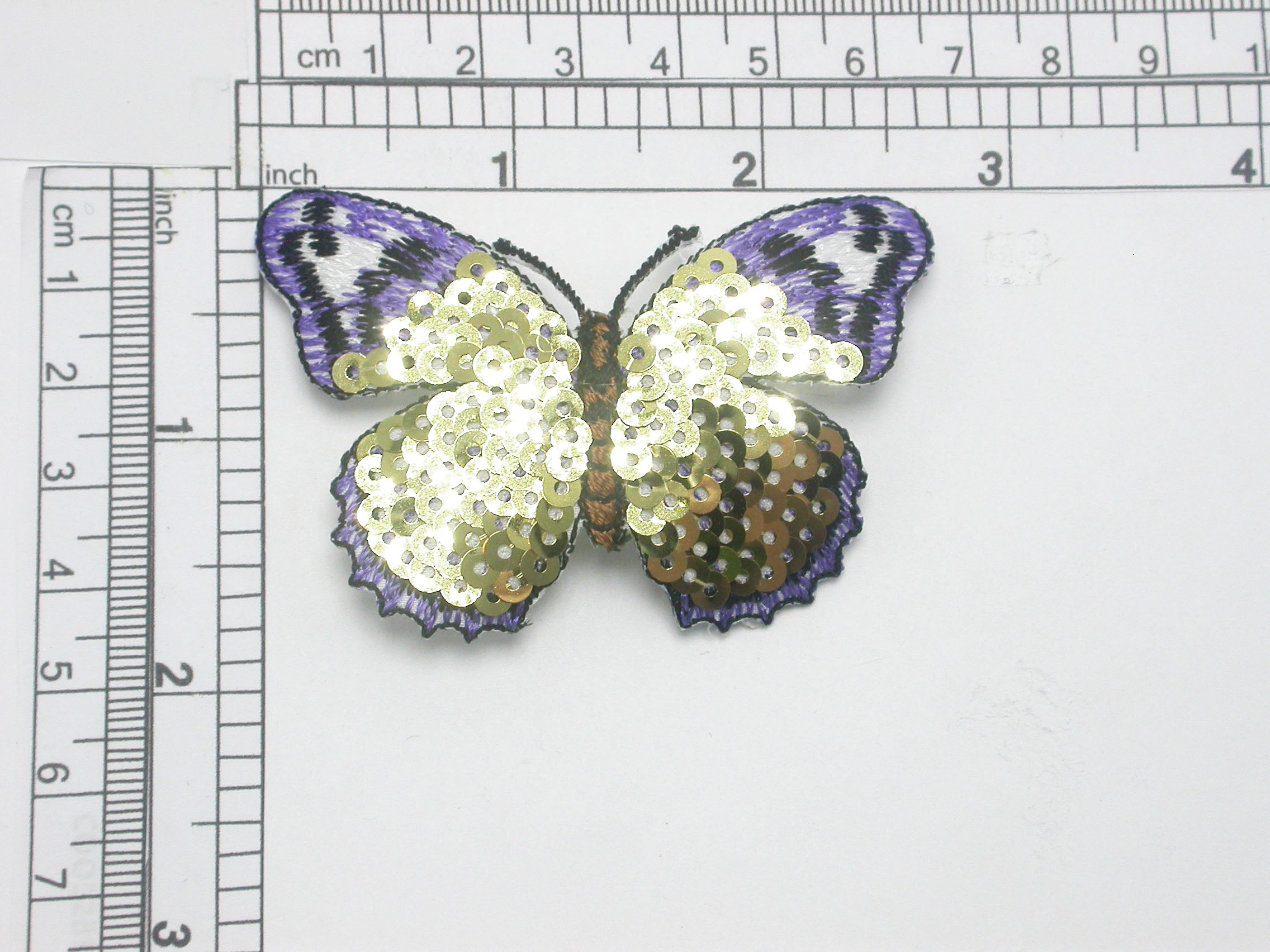  Monarch Butterfly, Embroidered, Iron on Patch (Lilac Purple)