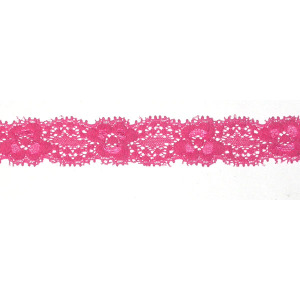 Stretch Lace 1" Hot Pink 10 Yards
