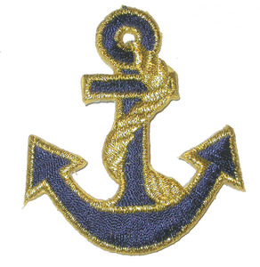 navy anchor with rope