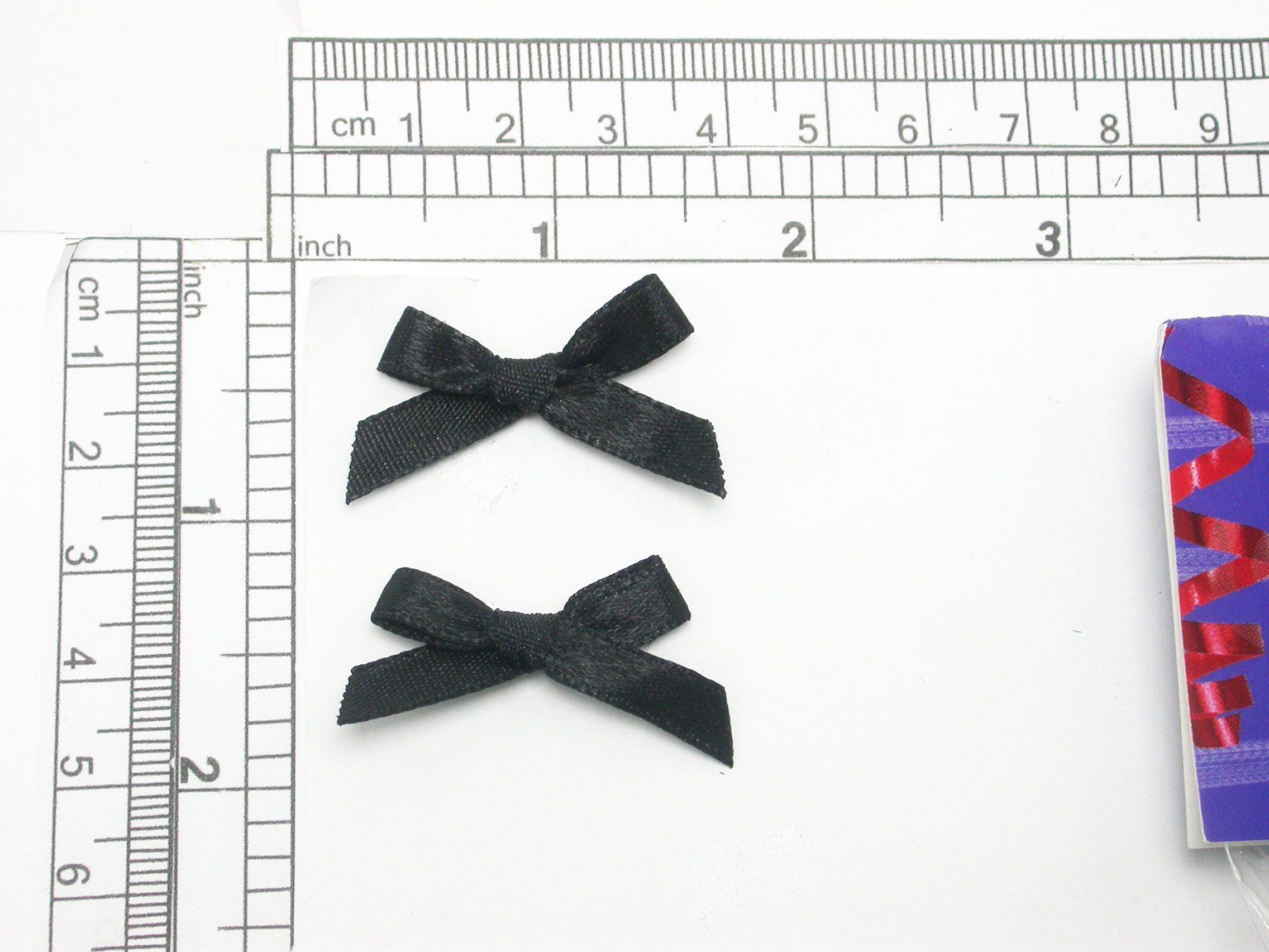 Flat Double Bows Satin Ribbon 1 3/4 (45mm) x 1 1/4 (32mm) *Colors* 10  Pack - Patchwork Panda Trims