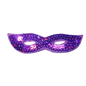 Mardi Gras Mask Sequin Patch