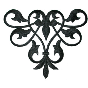 black decorative swirl