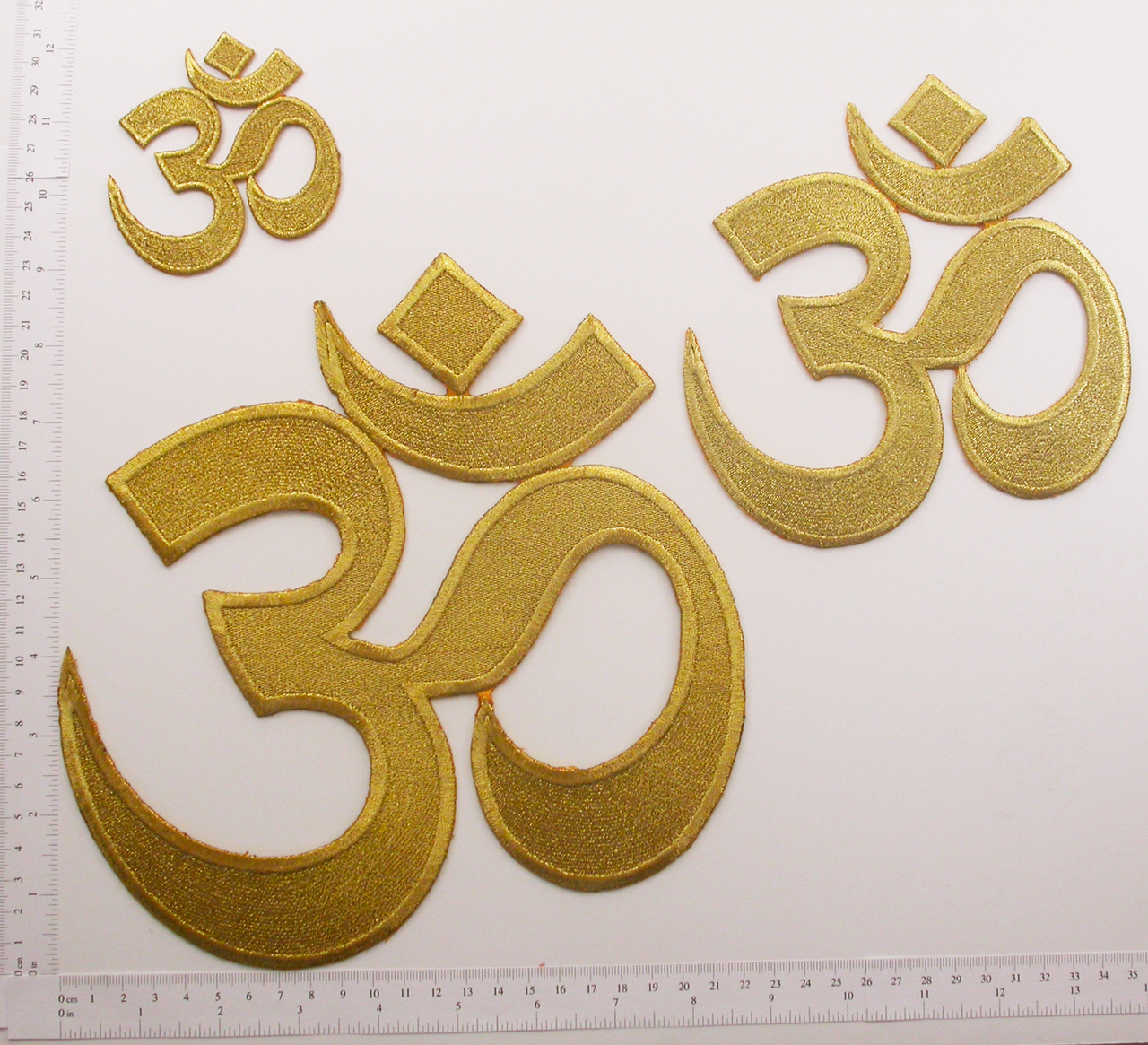 Hindu OM Symbol Metallic Gold  *Sizes*