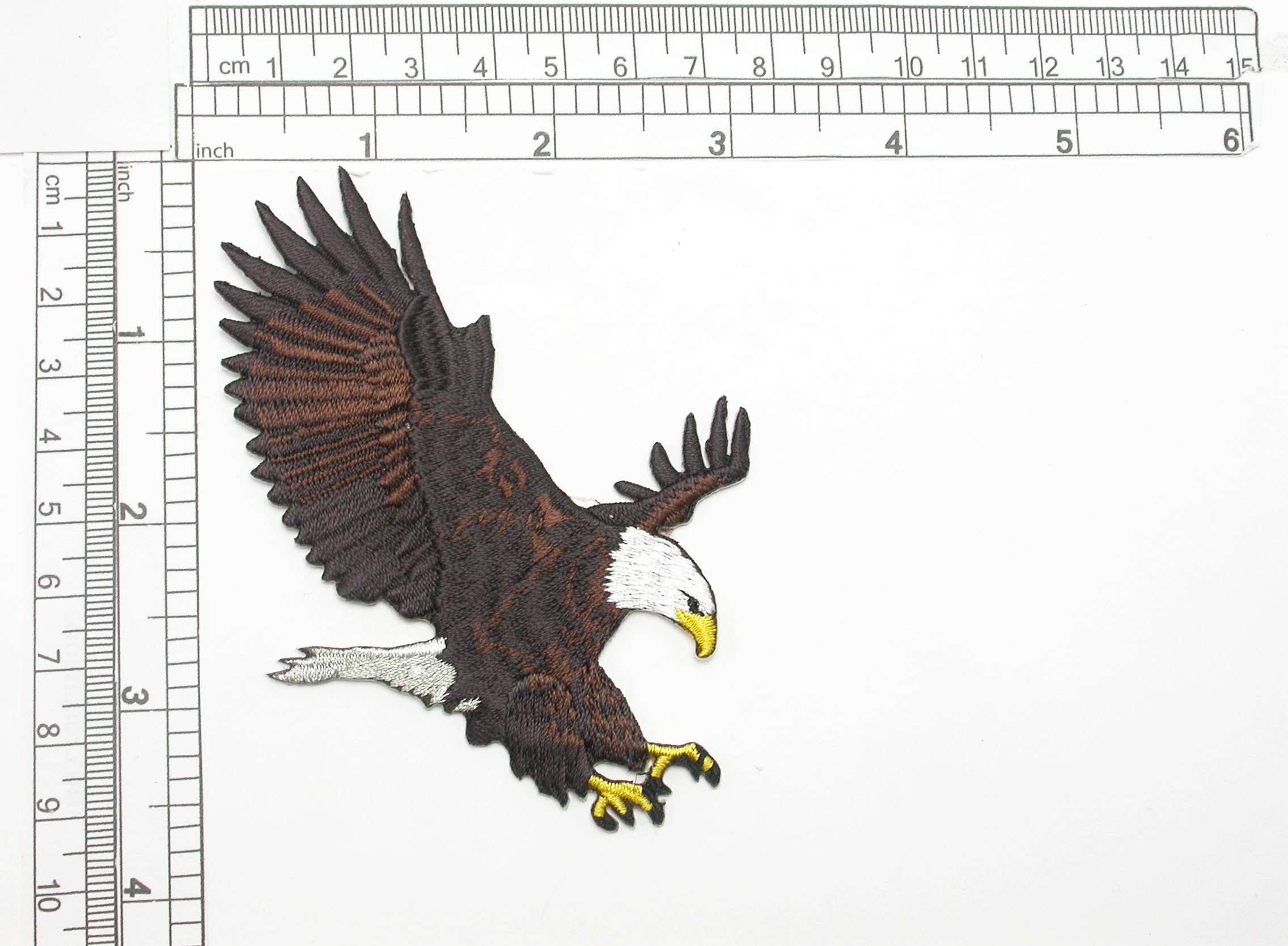 American Bald Eagle - Soaring - Bird - Iron on Embroidered Patch