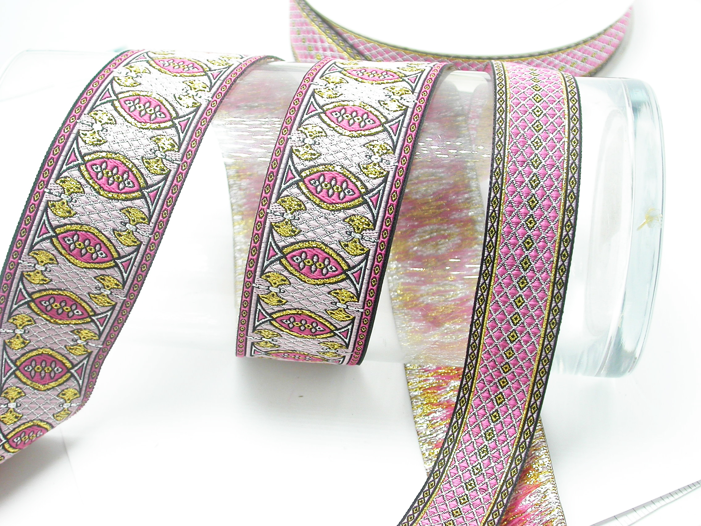 Jacquard Ribbon 1 1/2 (38mm) Labrys Priced Per Yard Color Options