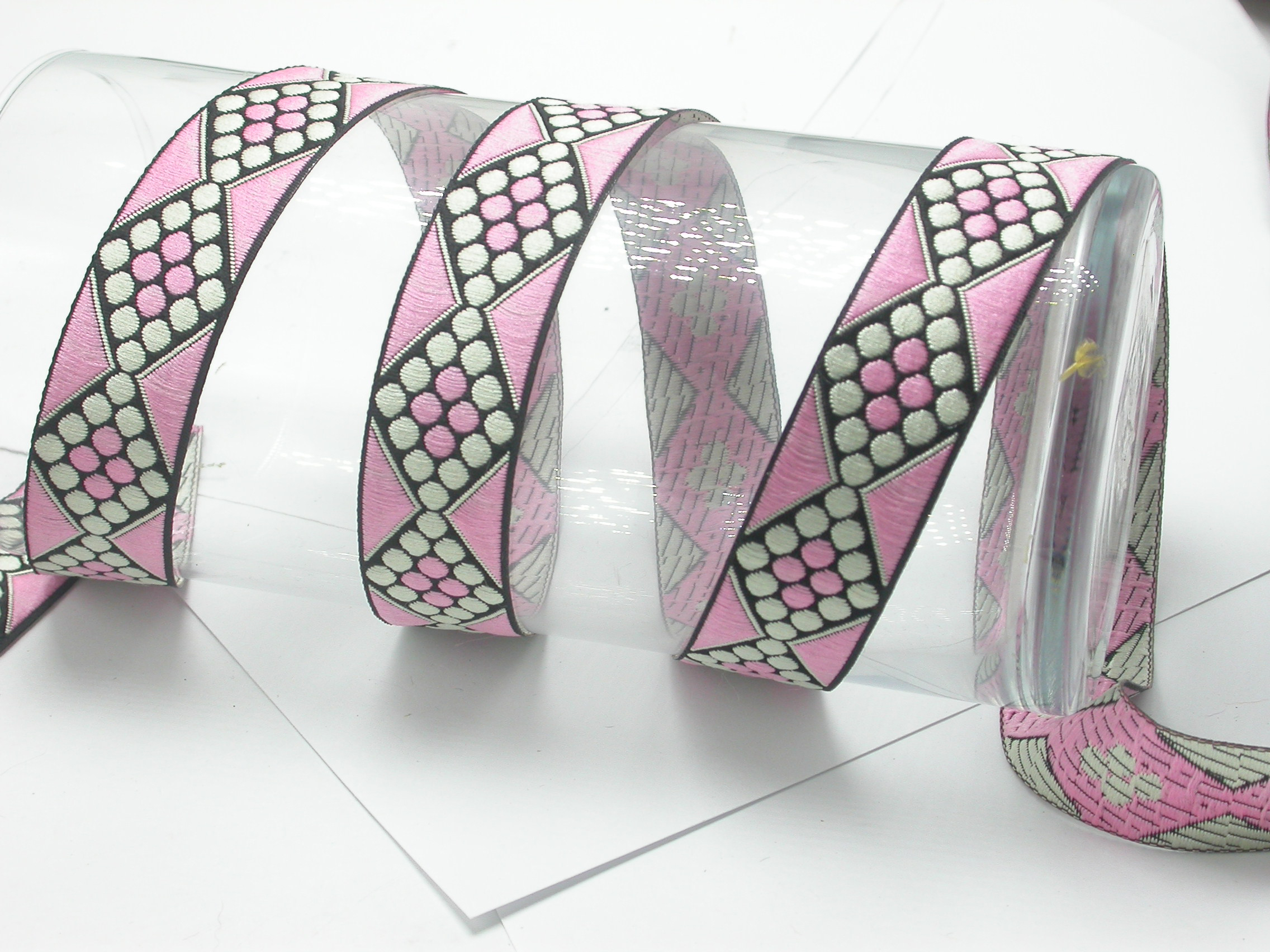 Jacquard Ribbon 1 25mm Diamond & Daisy priced Per Yard