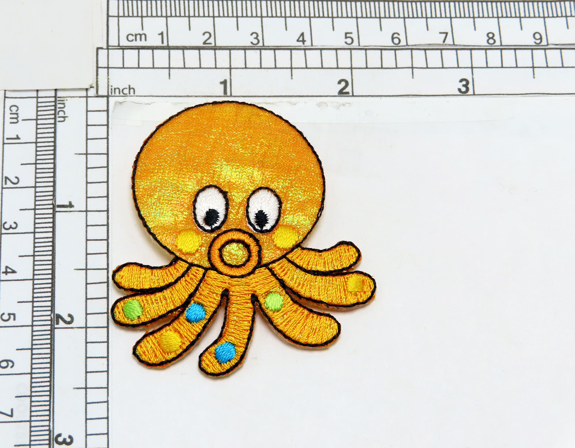 Large Octopus Patch Sparkle Embroidered Iron On Applique - Patchwork Panda  Trims