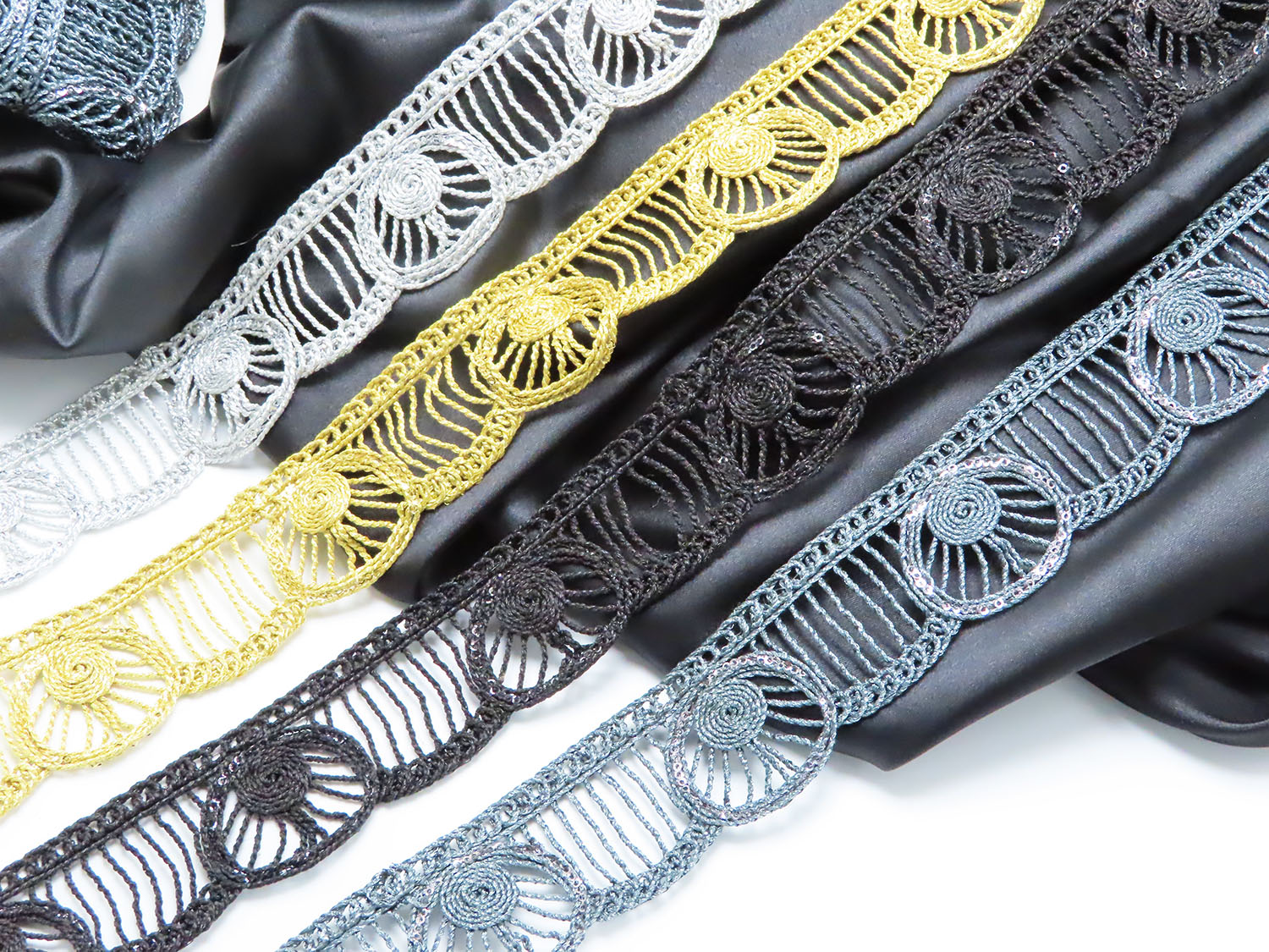 2 meters of black lace ribbon