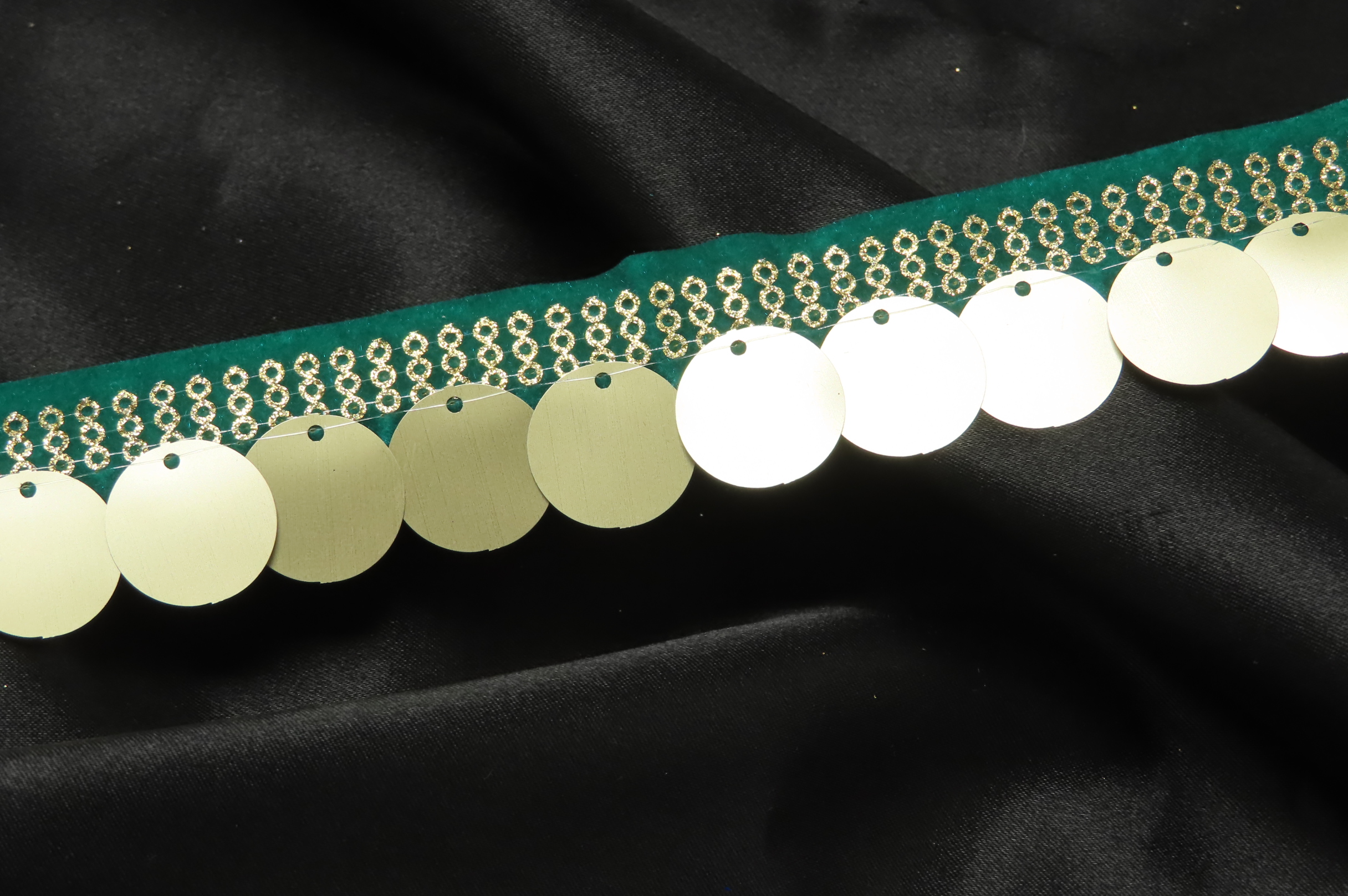 1 1/8 29mm Round Sequin Trim Header 18 Meters 12 colors