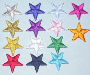 Star Patches - 10 Pack Color: Purple Size: 1