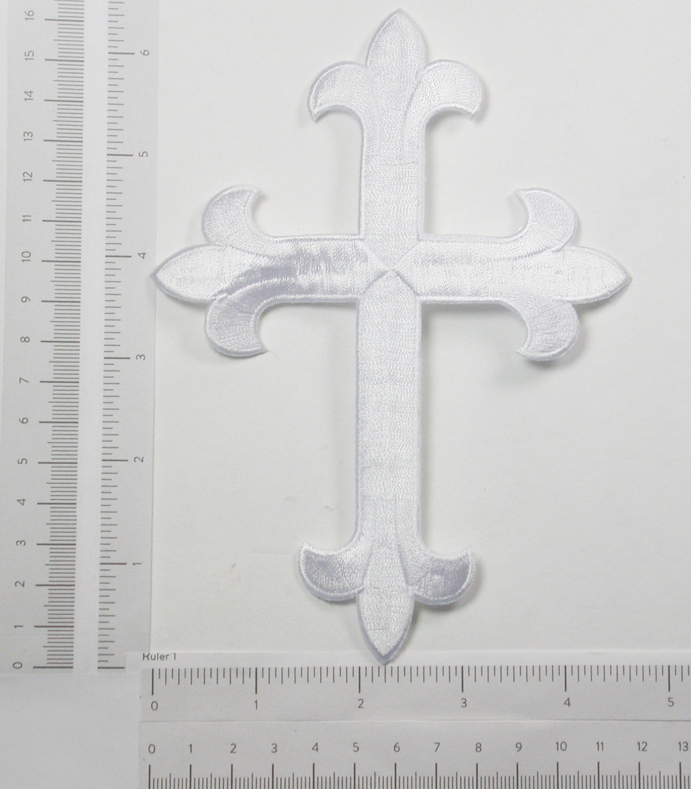 Steel Grey Cross Patch, Religious Cross Patches