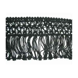 Chainette Fringe Trim Black