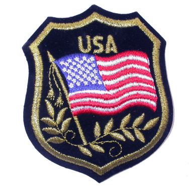 USA Flag Crest - Patchwork Panda Trims