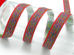 Jacquard Ribbon 3/4" Euro Floral Design Red Per Yard

Red Blue Green & Metallic Gold Accents