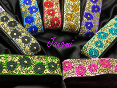 Jacquard Ribbon 1 1/2 (38mm) Labrys Priced Per Yard Color Options