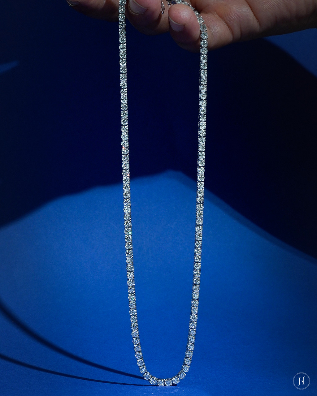 20 1/4ct tw NewBorn Lab Created Diamond Tennis Necklace in 14K White Gold  NGFW03640 - Ramsey's Diamond Jewelers