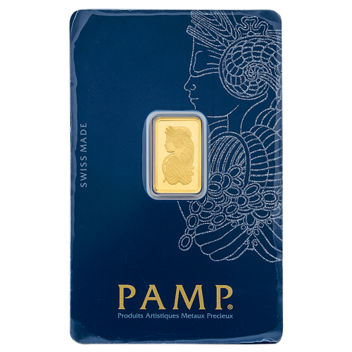 24K PAMP Lady Fortuna Gold Bar 2 Grams