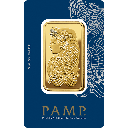 24K PAMP Lady Fortuna Gold Bar 100 Grams