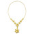 Matinee length 21K yellow gold Bahraini Embossed Flower necklace