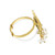 Side view of 21K Yellow Gold Bahraini Fan Pearl Ring