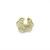 18K yellow gold Italian pearl flower french clip stud earrings