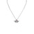 Princess length 18K White gold Italian Fan pendant necklace