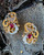 22K Pakistani Rudy & Zircon Stud Earrings with English Lock