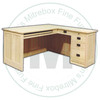 Maple Mission Pull Out Tray 4 Drawers L Shaped Desk