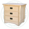 Maple Mission 3 Drawer Night Stand