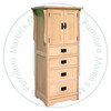 Maple Mission 4 Drawers 2 Door Lingerie Chest