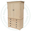 Pine Mission 2 Drawer 2 Door Armoire