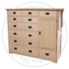 Pine Mission 10 Drawer 1 Door Mule Chest