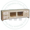 Pine New Port 2 Door 6 Drawer HDTV Entertainment Cabinet