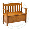 Oak Mission Slat Bench 42''W x 38''H x 17''D