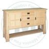 Oak Mission Horizon 3 Drawers 2 Door Sideboard