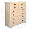 Oak Mission Horizon 8 Drawer Chest Of Drawers