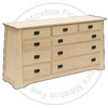 Oak Mission Horizon 9 Drawer Dresser