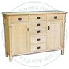 Oak Mission Sideboard 59''W x 43''H x 19''D With 7 Drawers