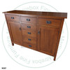 Oak Mission Sideboard 59''W x 43''H x 19''D With 7 Drawers