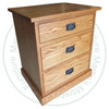 Oak Cottage Night Stand 20''W x 28''H x 19''D With 3 Drawers