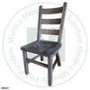 Maple Rustic Ladderback Side Chair Has Wood Seat