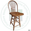 Maple Windsor Wheat Sheaf With Swivel 24'' Barstool Has Wood Seat