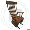 Maple Boston Rocker Glider Has Wooden Seat