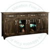 Maple Bancroft Sideboard 19''D x 77''W x 39.5''H With 2 Wood Doors 2 Glass Doors And 4 Drawers