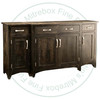 Maple Bancroft Sideboard With Bump Out 19''D x 73''W x 38''H With 4 Wood Doors And 4 Drawers