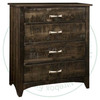 Oak Bancroft Chest Of Drawers 19''D x 35''W x 44.5''H With 4 Drawers