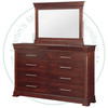 Maple Kensington Wide Double Dresser With 10 Drawers.