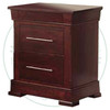 Oak Kensington Power Option Nightstand With 3 Drawers